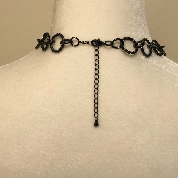 Black Sparkly Statement Necklace NWOT - Picture 3 of 12